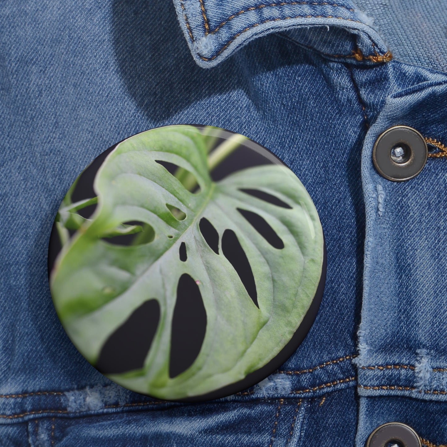 Monstera Plant Button